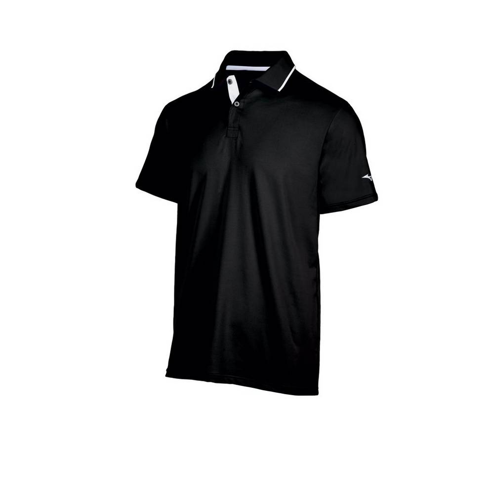 Mens Mizuno Performance Polo Black Philippines (CWBYQV197)